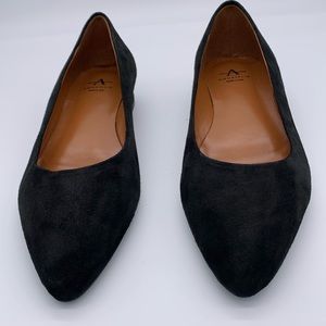 All Black Suede Aquatalia Low Heels